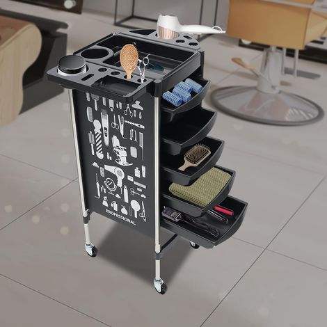 Coiffure Chariot Salon roulettes Tiroir Extensibles Support Appareils Coiffeur Chaise CosméTiques Beauté Mobilier EsthéTique Multiples Tiroirs Professionnel Salons Rangement SèChe-Cheveux (1/5)