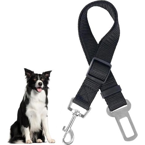 Ceinture Chien Voiture, 1 Pièces Ceinture de Sécurité pour Chien avec Longueur Réglable, pour Tout Type de Voiture, pour Chiens/Chat/Animaux de Compagnie pour Les Sièges de Voiture (1/5)