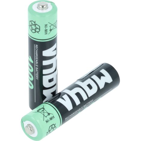 vhbw 2x Battery compatible with Alecto DBX-99 Baby Monitor, Babyphone (1000mAh, 1.2 V, NiMH)