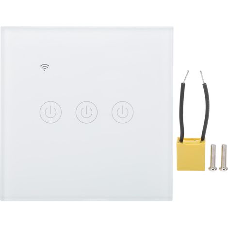 Interrupteur WiFi intelligent sans fil, télécommande mobile 3 voies DS‑101‑3, 200‑240VAC