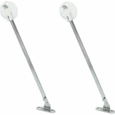 Supporto per sedile WC con chiusura ammortizzata da 225 mm e meccanismo di chiusura ammortizzata regolabile per mobili in legno - Facile installazione - Compatibile con diversi sistemi di montaggio (1/2)