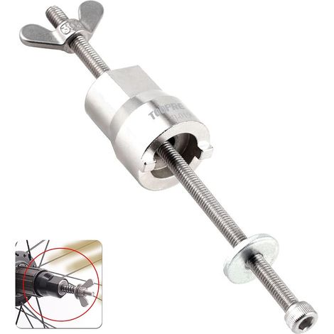 Jeu de démontage de moyeu vélo, clé à douille pour retirer et réparer roue libre, outil portable d'entretien bicyclette, accessoire de réparation cycle. (1/5)