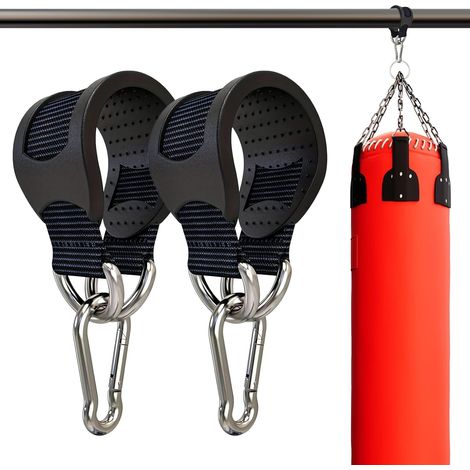 Cinghia per appendere il sacco da boxe - Gancio per sacco da boxe - Coppia antiscivolo, attrezzatura sportiva, supporto robusto per carrucola, amaca, anelli, ginnastica, altalena (1/5)