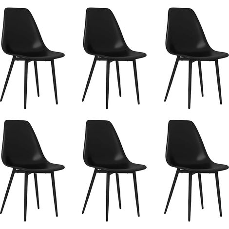 Maison Exclusive - Sedie da Pranzo 6 pz Nere in PP (1/5)
