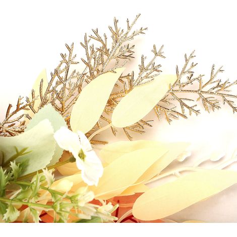 Arche de Mariage Fleurs Artificielles avec Panneau Bienvenue et Décoration Florale Suspendue