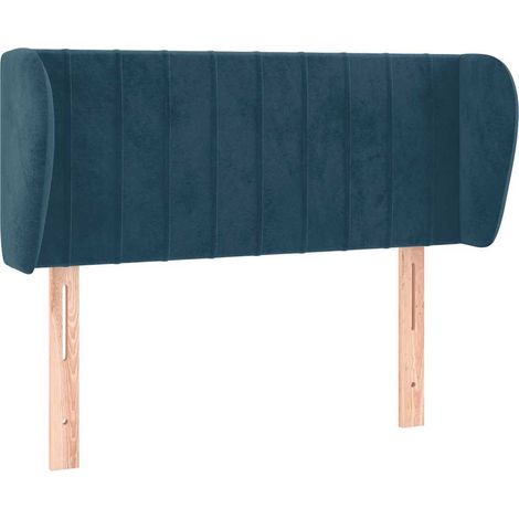 Tête de lit avec oreilles Bleu foncé 83x23x78/88 cm Velours vidaXL