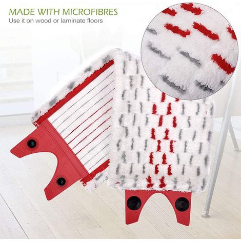 3 pièces gris‑rouge pour balai Vileda UltraMax/UltraMaT – Accessoire de remplacement pour nettoyage des sols (1/5)
