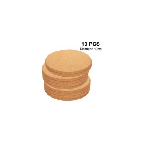 Tour de Liège-Verres et Verres (lot de 10) 10 cm Dm 5 mm d'Épaisseur - Simple, Réutilisable et Absorbants Verre Dessous de verre-Set est idéal pour la Maison, Bureau, Bar & Restaurant Dessous-de-pl (1/5)