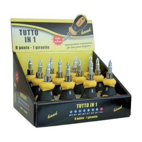 GIRAVITE NANO 8 IN 1 HAND - TA6/PH0/PH1/PH2/PH3/PZ1/PZ2/PZ3 CF=PZ 12- 1 confezioni