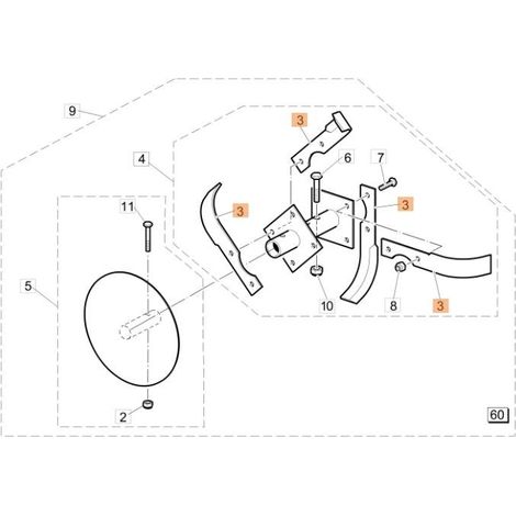 KIT DE CUCHILLOS EMAK ORIGINAL R0000143
