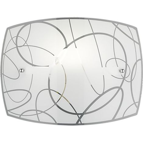 Spirelli Aplique Rectangular 1xE27 Cristal Decorado Trio Círculos Luminosos (1/3)