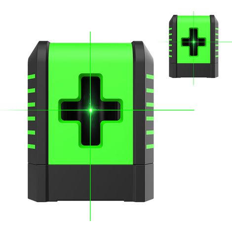 Niveau laser autonivelant à lignes croisées, faisceau vert, portable, mini, haute précision, avec support en L (1/5)