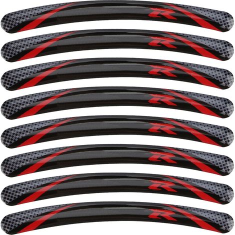 [Stickers pour Roues] [Type 6] [8PCS Décorations Réfléchissantes Imperméables pour Jante de Kawasaki] (12cm, Époxy, Protection Night, Honda, Suzuki, Stickers Réfléchissants pour Roues)