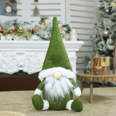 Gnome De Noël - Décoration En Peluche - Pour Table De Fête De Fin D'Année Et Décor Intérieur - Lot De 1 (1/5)
