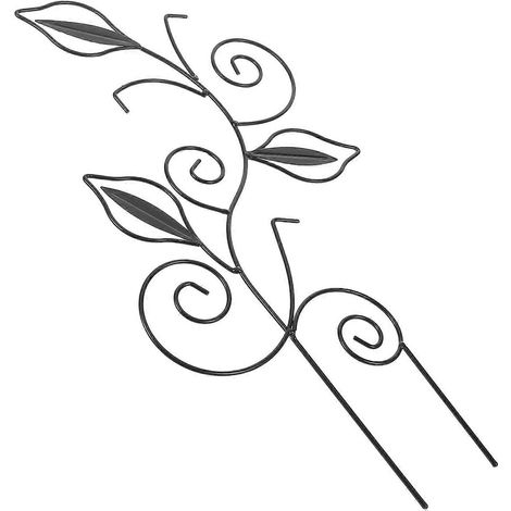 Support pour plantes grimpantes d'intérieur en métal, en forme de feuille, lot de 3 (1/5)