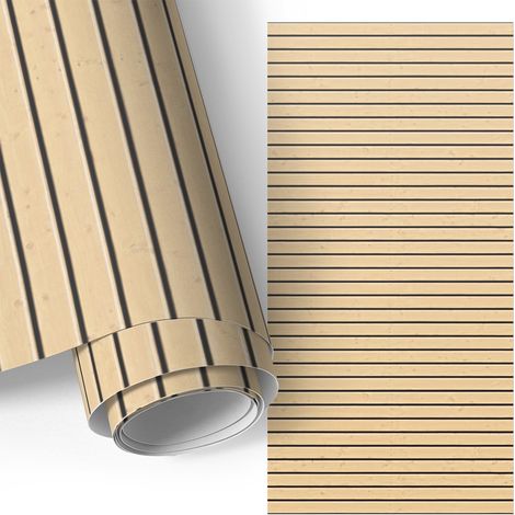 Möbelfolie - Klebefolie für Möbel - Selbstklebefolie - Dekorfolie - Küchenfronten bekleben - Holzstreifen 75x150 cm