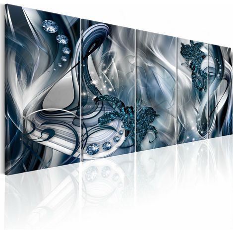 Tableau lueur bleue - 225 x 90 cm (1/4)