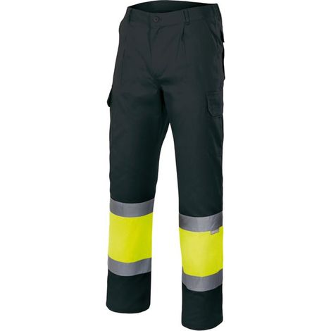 Pantalón Forrado Bicolor Alta Visibilidad NEGRO/AMARILLO FLÚOR 3XL