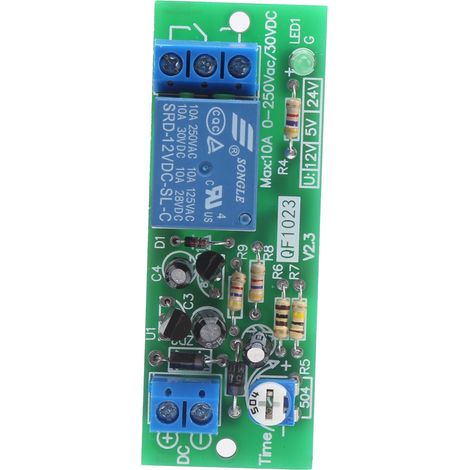 Module de relais temporisé interrupteur à retard haute précision équipement électronique QF1023-A-10M 0-10 minutes DC12V (1/5)