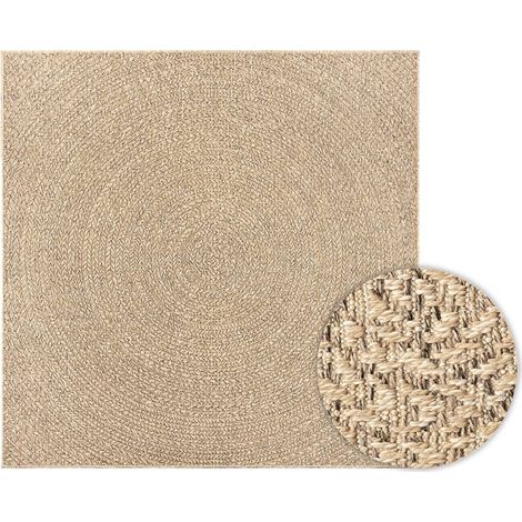 Tapis ZIZUR 240x240 cm aspect de jute intérieur et extérieur