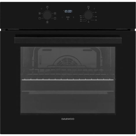 Daewoo – Four encastrable chaleur tournante 69L – Nettoyage catalyse – Classe A – Dimensions 59,5 x 57,5 x 59,5 cm – Inox noir