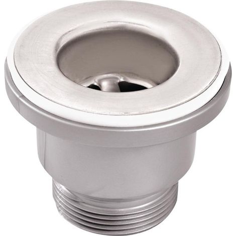 Crépine de vidange en inox et plastique 38 mm