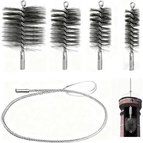 Kit hérisson ramonage métallique pour cheminée et chaudière (1/5)