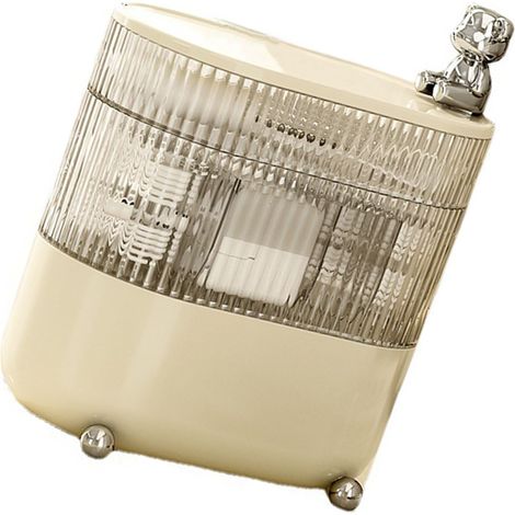 Boîte de rangement bureau 3 tiroirs rotatif compartimenté pour bijoux câble données crème cosmétique blanc (1/5)