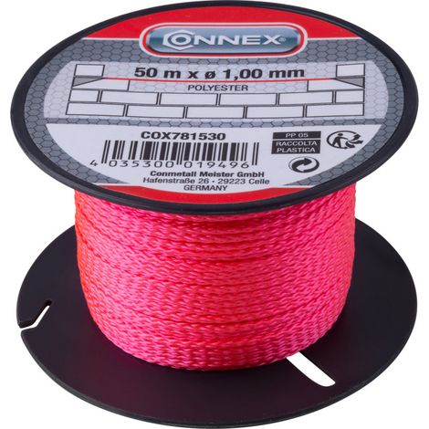 Connex Maurerschnur 50 m Ø 1 mm rot Maurerwerkzeug