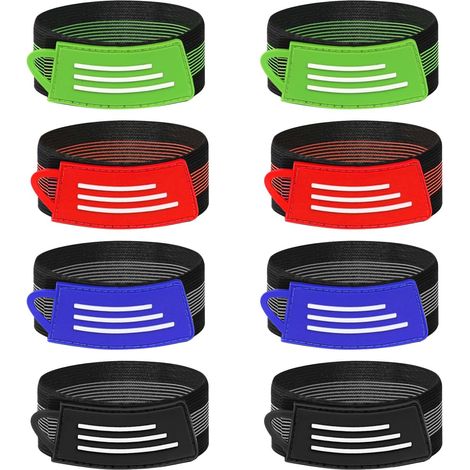 Clip per pantaloni da bicicletta, set da 8, con catarifrangenti elastici. Protezione ottimale per ciclismo, jogging, corsa, camminata e alpinismo. (1/5)