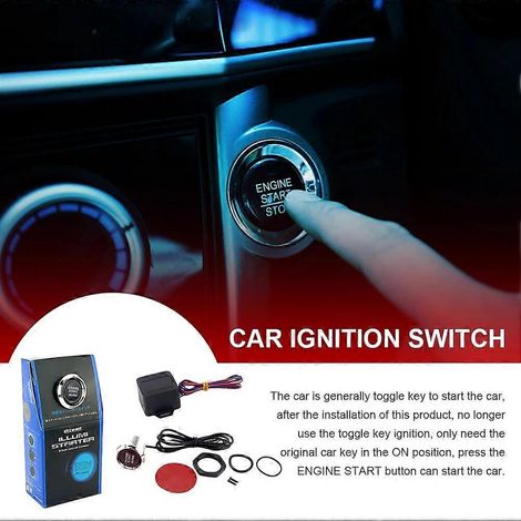 Bouton-poussoir de démarrage moteur 12 V CC en alliage d'aluminium, kit de démarrage moteur, pièces automobiles (1/5)