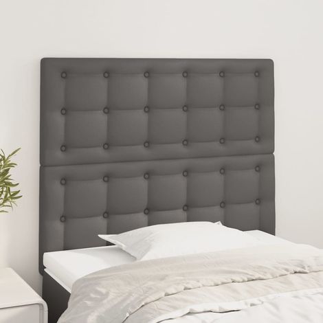 Tête de lit Gris 80x5x118/128 cm Similicuir (1/5)