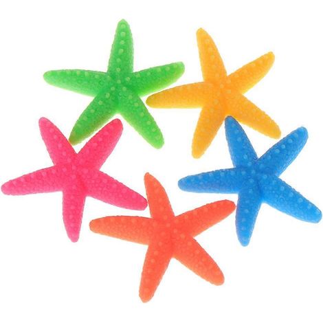 5-teiliges Aquarium-Set mit künstlichen Seesternen aus Polyresin, Seestern-Simulation