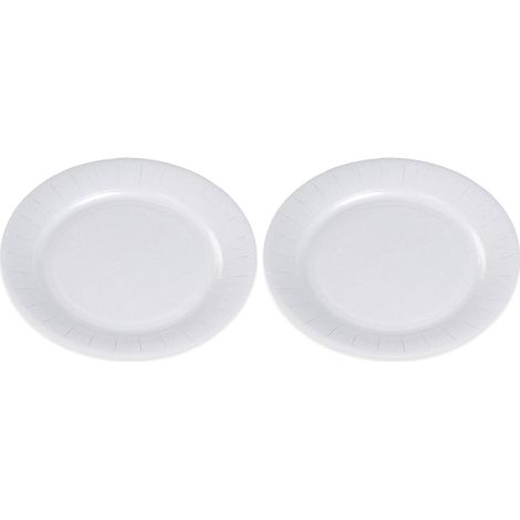 Assiettes En Carton Blanc - Lot De 200 - Diamètre 23cm - FSC - Pour Repas Et Fêtes (1/3)