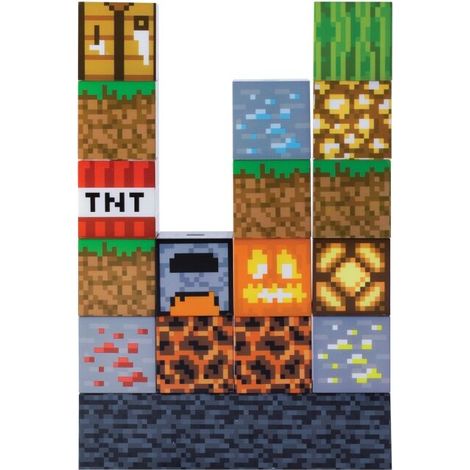 Paladone Minecraft Bloque para ensamblar lámpara beige 20 cm