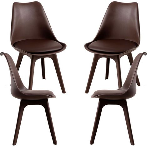 Packs Sillas Comedor - Pack 4 Sillas Synk Suprym - Marrón (1/5)