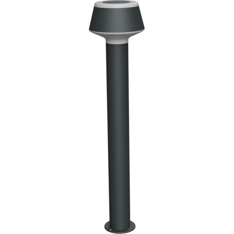 Lampioncino moderno lampadari bartalini acsalev p e27 led ip65 alluminio acrilico, finitura metallo grigio-antracite