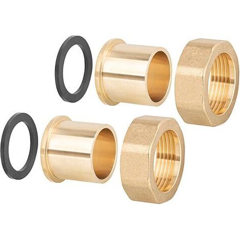 Raccord a souder 2" x 42 mm avec 2 ecrous chapeau douille a souder et bague etanche (W1)