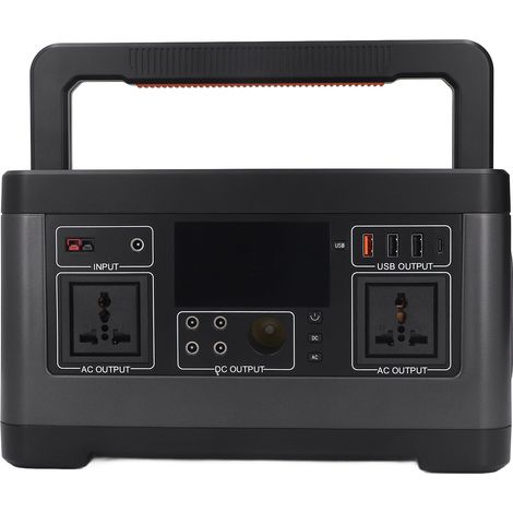 Tragbare Powerstation 520 Wh 500 W AC 230 V Lithium-Ionen-Akku mit EU-Stecker 100–240 V Netzteil (1/5)