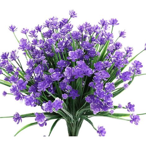 Fleurs Artificielles - Pour Extérieur Et Intérieur - En Plastique Résistant Aux Intempéries - Idéales Pour Jardin Balcon Terrasse Décoration Mariage - 2 Bouquets (1/5)