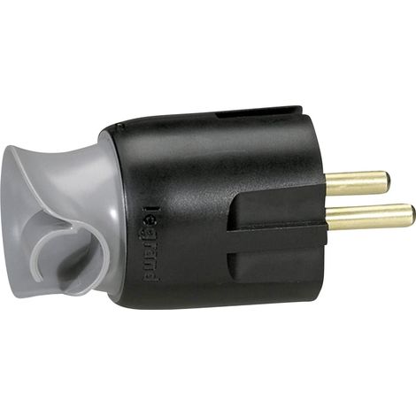 LEGRAND Schutzkontakt-Stecker Knickschutz drehbar schwarz Stecker & Kupplungen