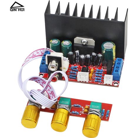 TDA7377 2.1-Kanal-Subwoofer-Lautsprecherverstärkerplatine, Einzelnetzteil, DIY-Computer-Audio-Modifikationsmodul (1/4)