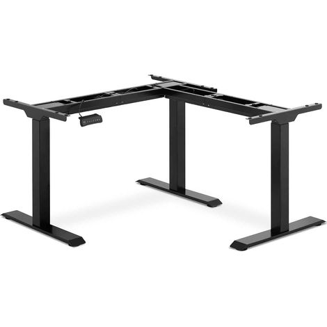 Bureau d'angle assis-debout (piètement) - hauteur : 69 - 118 cm - largeur : 90 - 150 cm (gauche) / 110 - 190 cm (droite) - angle : 90° - 150 kg (1/5)