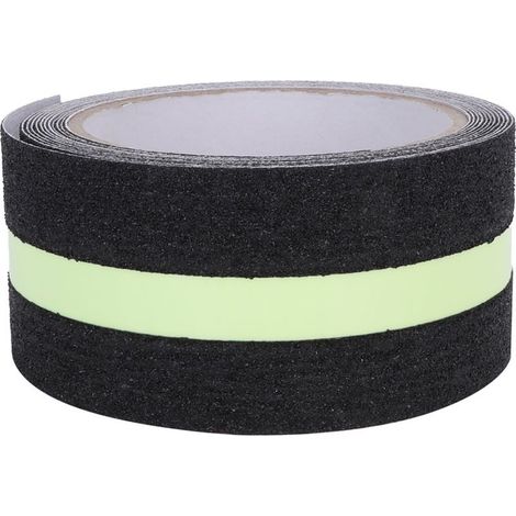 Bande Antidérapante Ignifuge 5cm Pet Émeri Luminescente Haute Adhérence Pour Escaliers Et Couloirs Lot De 1 (1/5)