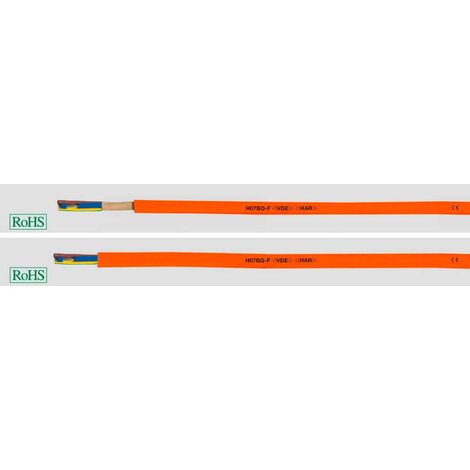 HELU H07BQ-F Câble de commande 5 G 1.5 mm² orange 22061 100 m (1/2)