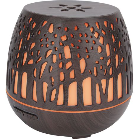 Diffuseur d'arômes ultrasonique creux pour la maison et le bureau, humidificateur d'air avec veilleuse (110-240 V), prise britannique (1/5)