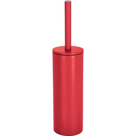 Escobillero con soporte de acero AKIRA Rojo mate Spirella