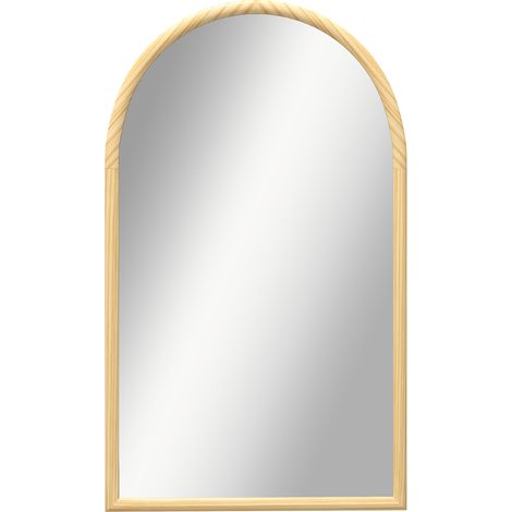 Miroir mural Florenen arche bois naturel 110 x 65 cm (1/5)