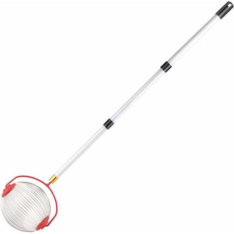 Recolector de fruta con cesta de recolección - Cosechadora rodante de 23 cm - Recolector de nueces y castañas - Mango telescópico de 48-104 cm - Para bulbos de 2-5 cm - Recolector de jardín (1/5)