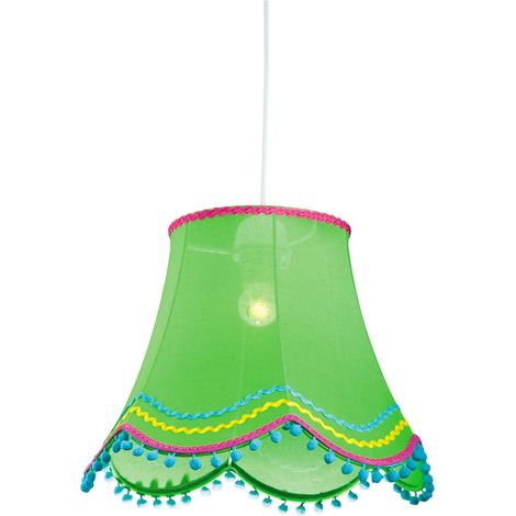 Candellux sospensione Arlekin Ø35 verde in tessuto E27 (1/2)